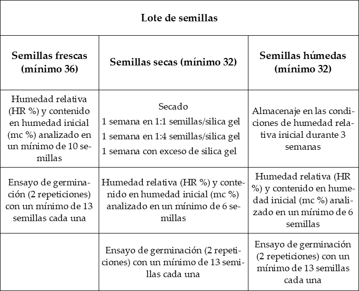 Tabla 1. Descripción del protocolo 100-seed test adaptado para este estudio por Mattana et al. (2019).